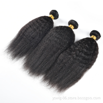 Unprocessed Wholesale kinky straight virgin indian hair cuticle aligned mink virgin hair vendor